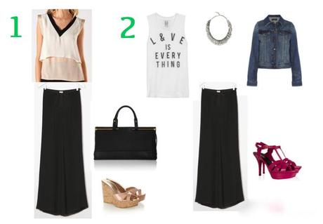 Una prenda tres looks: Pantalón palazzo