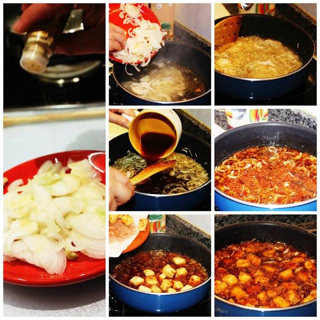 Tofu en salsa con brócoli