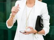 White blazer leather shorts