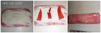 FALSOS CANELONES DE JAMÓN COCIDO, QUESO Y PIQUILLOS