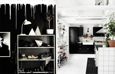 Un toque de negro con estilo rock, en una decoración nordica