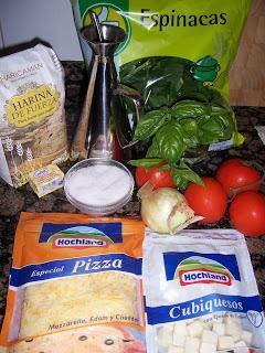 PIZZA ESPECIAL DE ESPINACAS CON QUESO DE CABRA