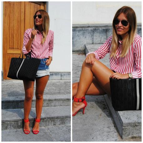 Red sandals. Red sandals.