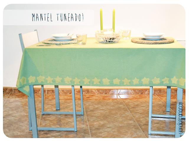 Estampar con lejía un mantel