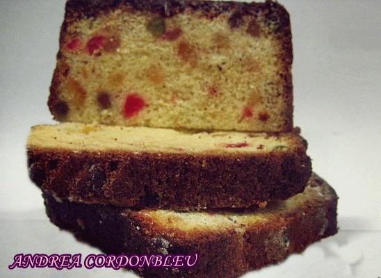 PLUM CAKE CON FRUTAS CONFITADAS