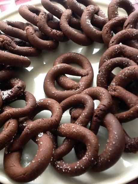 Galletas Pretzel de Chocolate