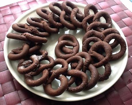 Galletas Pretzel de Chocolate