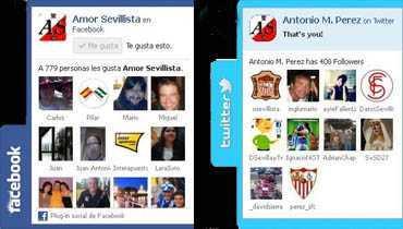 Seguidores de Facebook y Twitter en el lateral de tu Blog