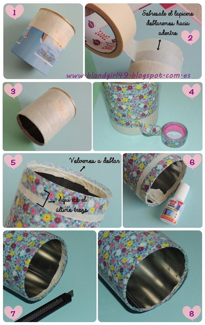 DIY: decoración de lapiceros con Washi tape