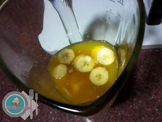 Zumo de zanahoria, naranja y plátano