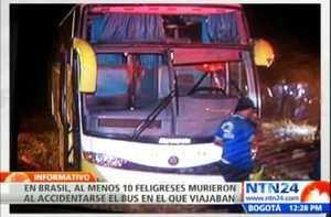 Accidente de bus en Brasil deja 10 evangélicos muertos y 25 heridos