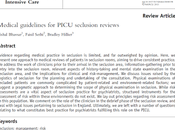 Directrices médicas para revisión aislamiento Unidades Cuidado Crítico Psiquiátrico Bhavsar, Sethi Hillier