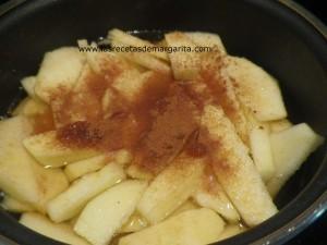 Redondo de ternera rebozado con puré de manzana