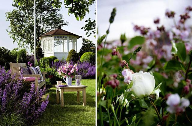 UN JARDIN EN TONO VIOLETAS