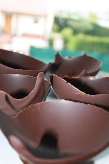 copas de chocolate / Schokoladenkörbchen