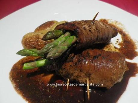 Escalopines de Ternera con espárragos