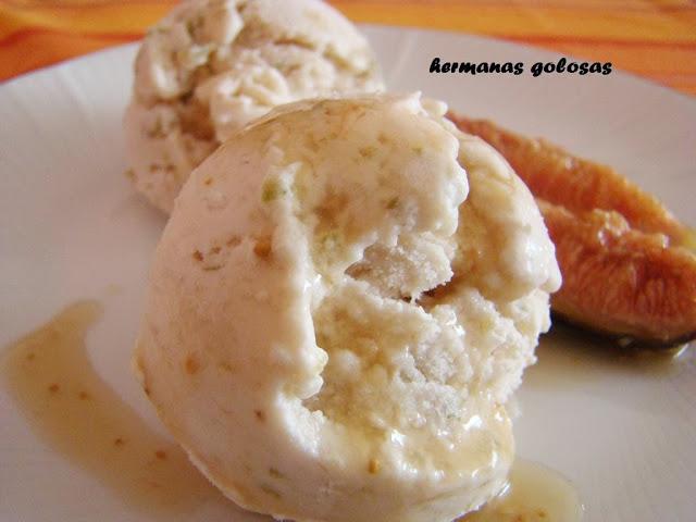 HELADO DE QUESO E HIGOS AL RON Y MIEL