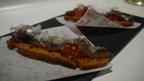 Tostada con anchoa del Cantábrico