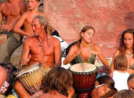 Tambores de Benirràs en la isla de Ibiza
