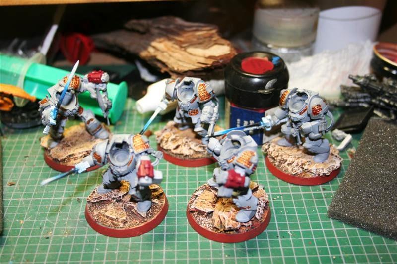 Bólteres de asalto de los caballeros grises con Scab Red de Games Workshop