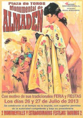 Festejos taurinos en la Feria y Fiestas de Almadén 2013