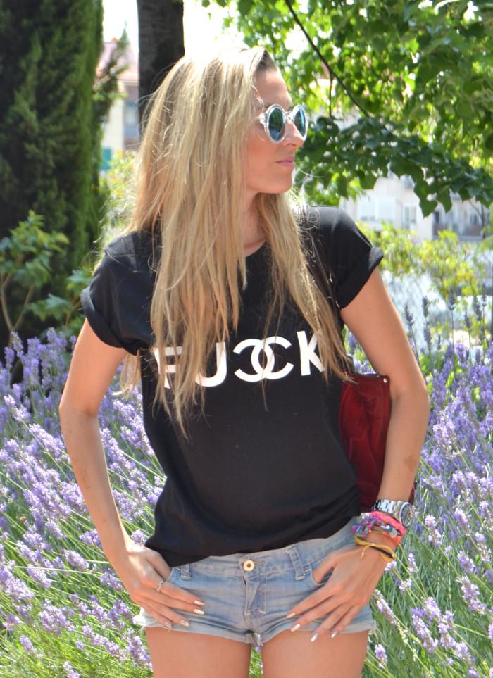 Denim shorts and Louboutin heels