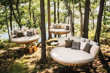 Camas-balancín colgantes para el aire libre Camas-balancín colgantes para el aire libre