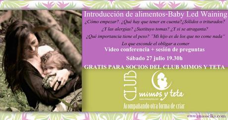 Introducción de alimentos. Baby Led Waining y mucho más. Video conferencia Introducción de alimentos. Baby Led Waining y mucho más. Video conferencia