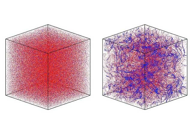 células móviles y no móviles en una turbulencia