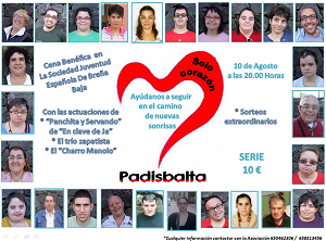 Cartel de la cena benéfica.