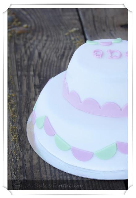 Tarta de Fondant para el Bautizo de Ana