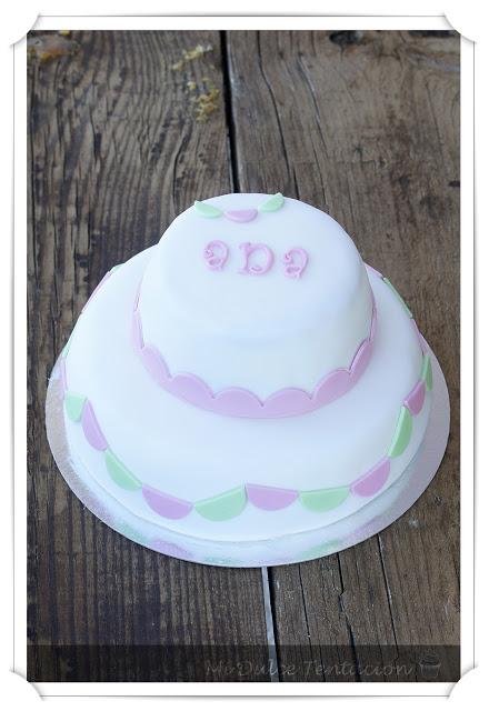 Tarta de Fondant para el Bautizo de Ana