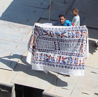 Vendedores en canoas. Egipto