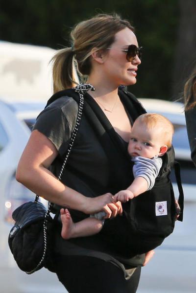 Hilary Duff and baby Luca out on Sunday afternoon.