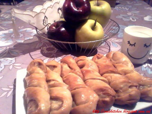 Remolino con manzana asada - Spirale de mere