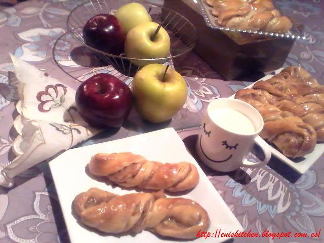 Remolino con manzana asada - Spirale de mere