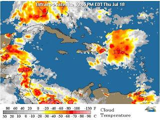 Onda tropical provoca lluvias en República Dominicana.