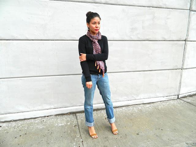 Boyfriend Jeans and Strap Sandals