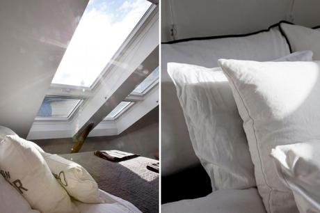 Dormitorio techos abuhardillados