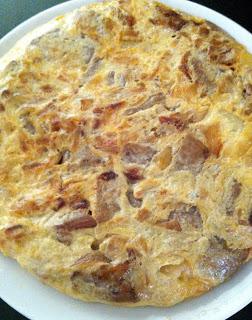 TORTILLA DE CALABACIN Y CEBOLLA
