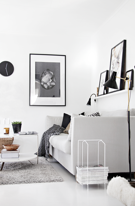 Apartamento nordico en blanco y negro