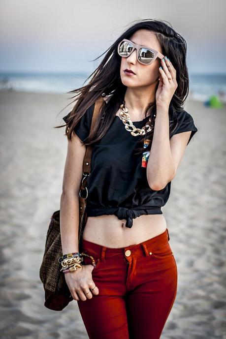 Orange Pants, Crop Top