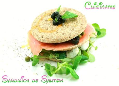 sandwich de salmon, sandwich, recetas light, recetas sanas, salmón ahumado, sandwiches y bocadillos, pescados y marisco, queso