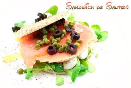 sandwich de salmon, sandwich, recetas light, recetas sanas, salmón ahumado, sandwiches y bocadillos, pescados y marisco, queso