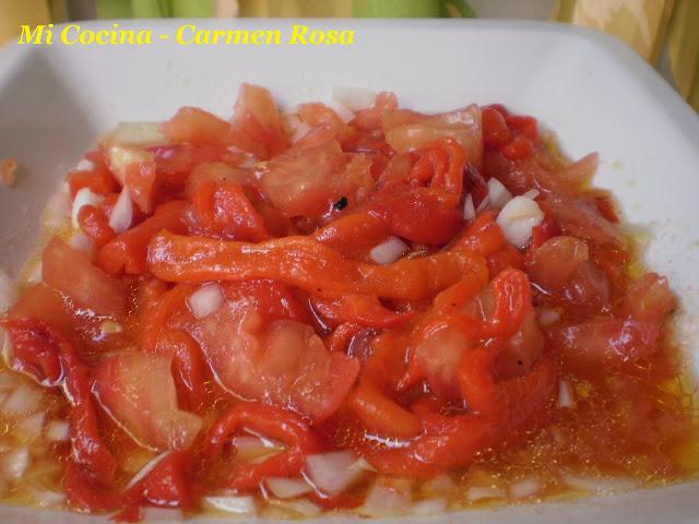 ENSALADILLA MALAGUEÑA DE PIMIENTOS Y TOMATES ASADOS