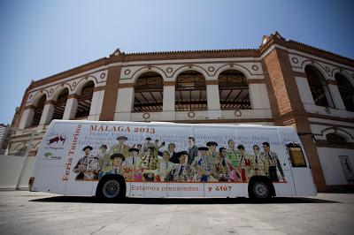 Autobús promocional de la Feria Taurina de Málaga