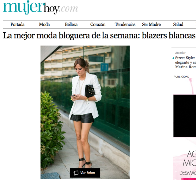 FEATURES, mujerhoy.com, blazer, black, white, total look, mentirosas, zara, angeles almuna, asos, Michael Kors, 