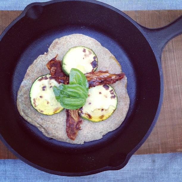 Desafío libre: Piadinas integrales con calabacín y tomate seco