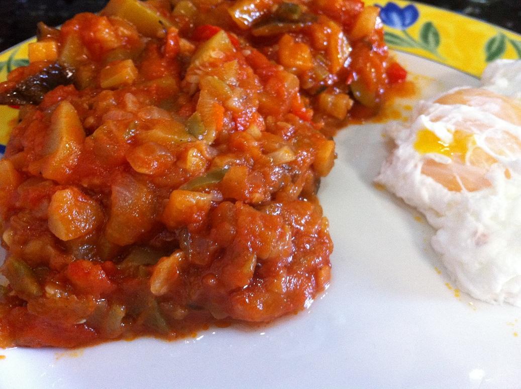 Pisto con huevo