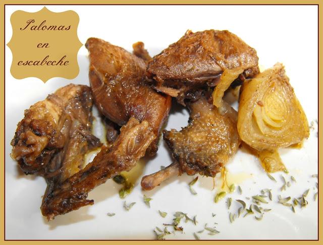 Palomas en escabeche